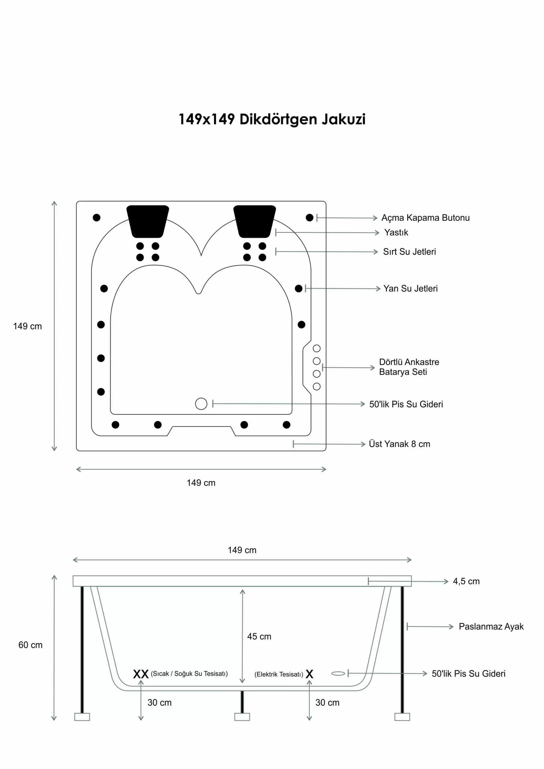 Jakuzi 149 X 149 H 60 — görsel 4
